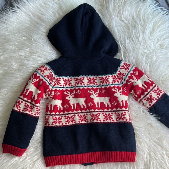 Rorie Whelan Sherpa Lined Blue Zip Up Sweater Hooded - Picture 7 of 7